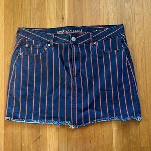American Eagle stripped Jean skirt